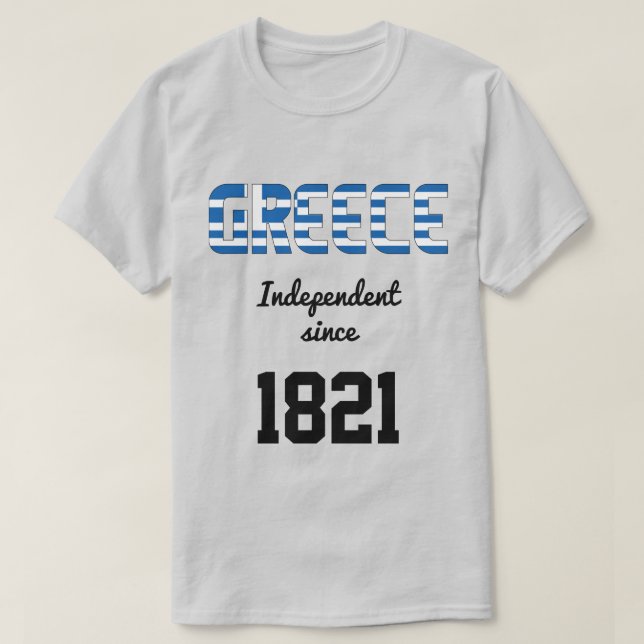 T-shirt Grèce Fête de l'indépendance du drapeau (Design devant)