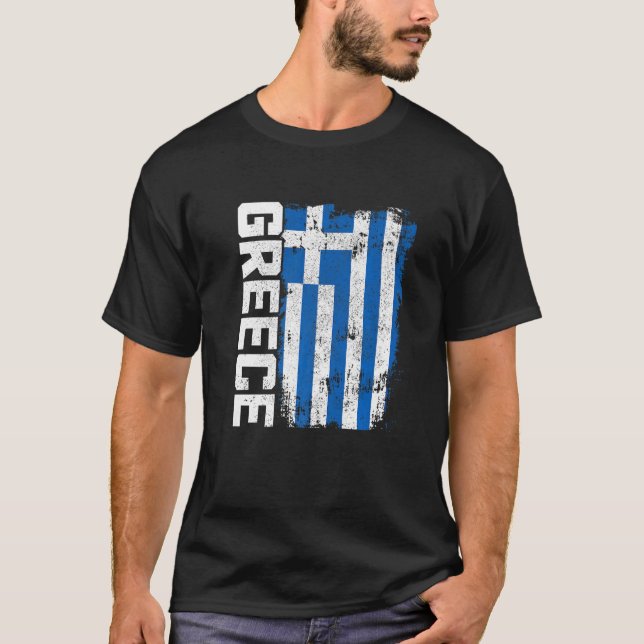 T-shirt Grèce Fierté du drapeau grec (Devant)
