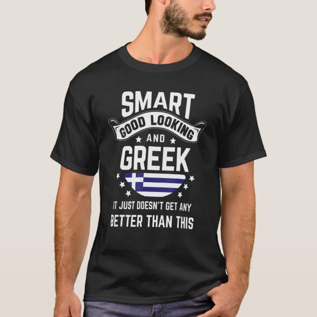T-shirt Greek Flag Native Pride  Greece Greek Roots (Devant)