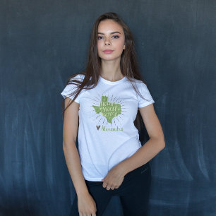 T-shirt Green and Gray Home Sweet Home