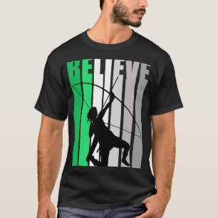 T-shirt Green Believe Motivant Girls Archery Retro Graph