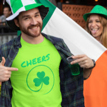 Green Clover Shamrock Irish Cheers St Patrick's