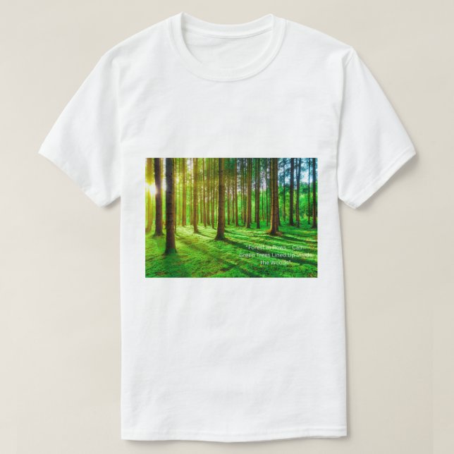 T-shirt Green Forest Image - Lush Nature  (Design devant)