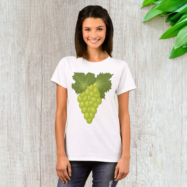 T-shirt Green Grapes Vine Leaves Fresh Fruit (Créateur téléchargé)