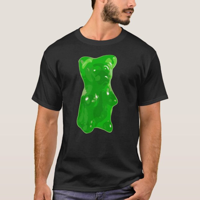 T-shirt Green Gummy Bear Candy (Devant)