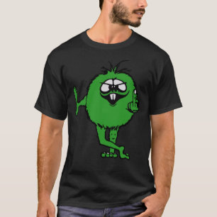 T-shirt Green Guy Flips Bird - Les années 70 Retro 