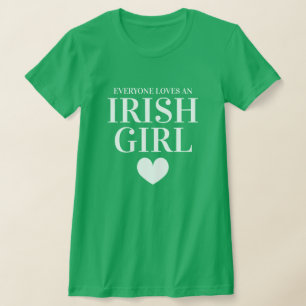 T-shirt Green Irish heart St Patrick's Day femmes