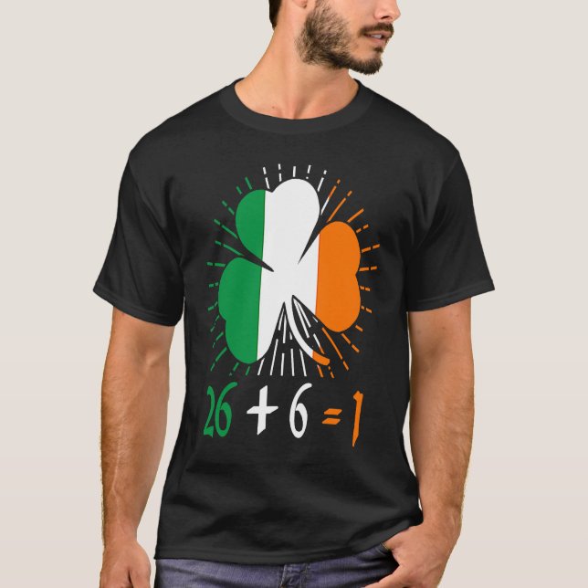 T-shirt Green Irish Unity 26 + 6 1 Saint Patrick's Day Luc (Devant)