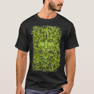 T-shirt Green Man Design pour sorcières, Wiccans et Pagans