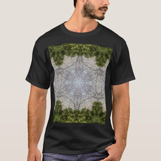 T-shirt Green Moss & Earth Nature Art (Devant)