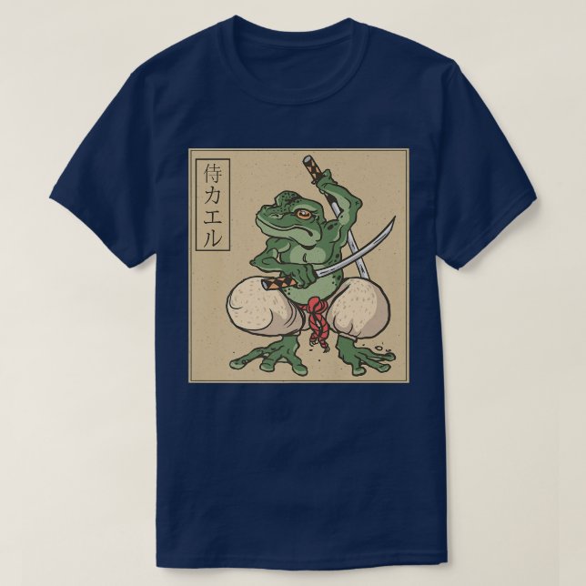 T-shirt Green Ninja Frog Samurai  (Design devant)