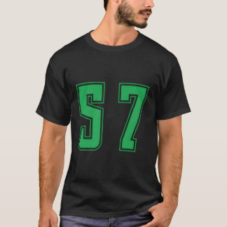 T-shirt Green Number 57 Team Junior Sports Numéro Unifor
