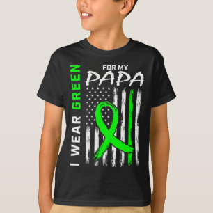 T-shirt Green Papa Maladie du rein Cérébrale Sensibilisati