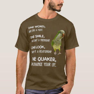 T-shirt Green Quaker Shirt One Quaker Parrot Bird Change