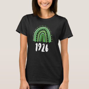 T-shirt Green Rainbow Année De Naissance 1926 Anniversaire