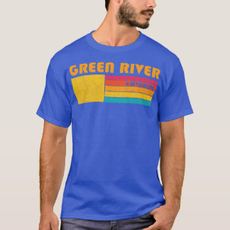 T-shirt Green River Wyoming Souvenir Vintage déshabillé