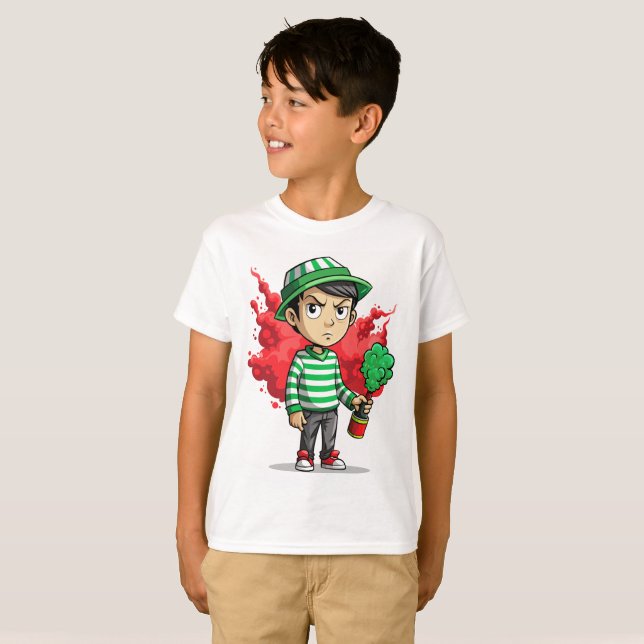 t shirt Green Smoke Vibes (Front Full)