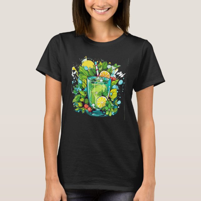 T-shirt Green Springtime soft drink for spring Feelings (Devant)