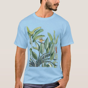 T-shirt Green Tropical Jungle Banana Tree Strelitzia