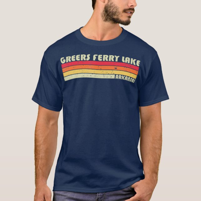 T-shirt GREERS FERRY LAKE ARKANSAS Funny Fishing Camping (Devant)