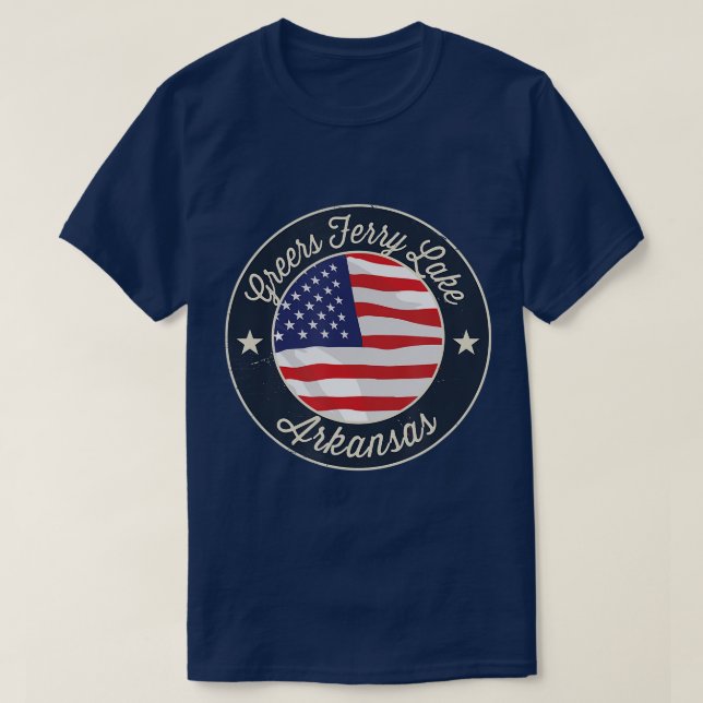 T-shirt Greers Ferry Lake Patriotique Arkansas Souvenir (Design devant)