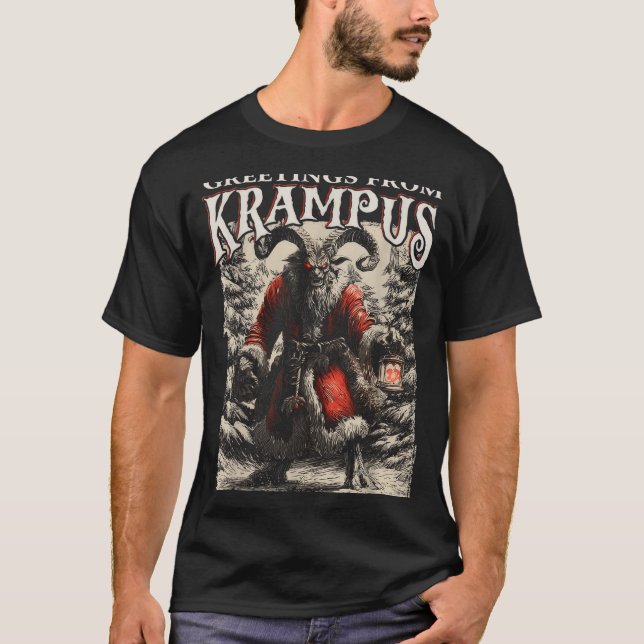 T-shirt Greetings From Ss Vom Krampus Festive Horror Chris (Devant)