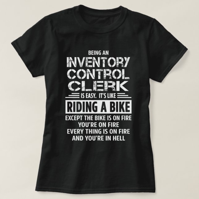 T-shirt Greffier du contrôle des stocks (Design devant)