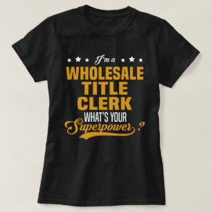 T-shirt Greffier du titre de vente en gros