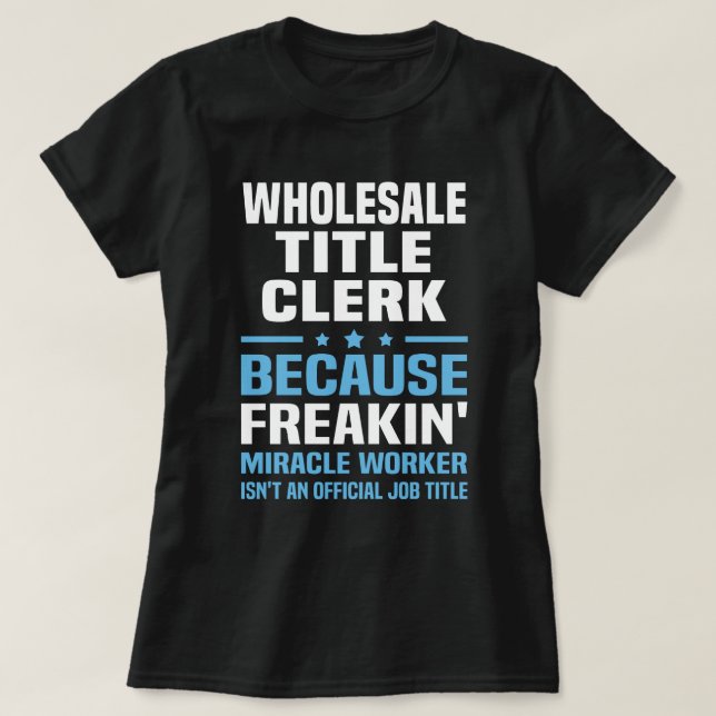 T-shirt Greffier du titre de vente en gros (Design devant)