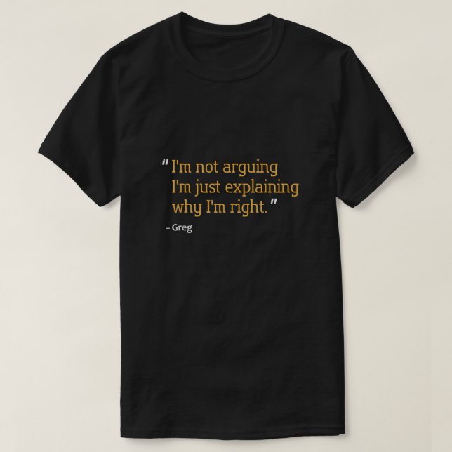 T-shirt GREG Devis Cadeau Drôle Anniversaire Nom personnal (Design devant)