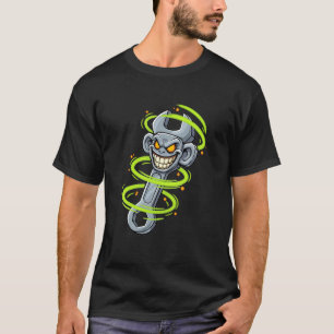 T-shirt Gremlin de clé démoniaque fou pour mécanicien auto