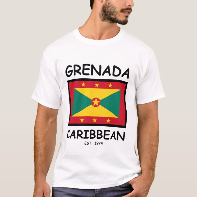 T-shirt Grenada flag (Devant)
