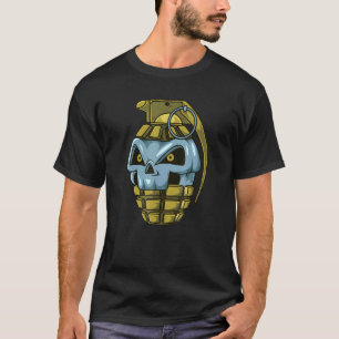 T-shirt Grenade du crâne explosif