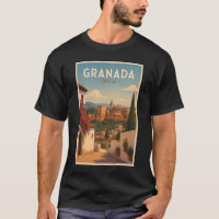 Grenade Espagne Alhambra Illustration Art de voyag