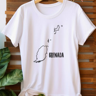 T-shirt Grenade Plan de pays Plan de la ligne frontière de