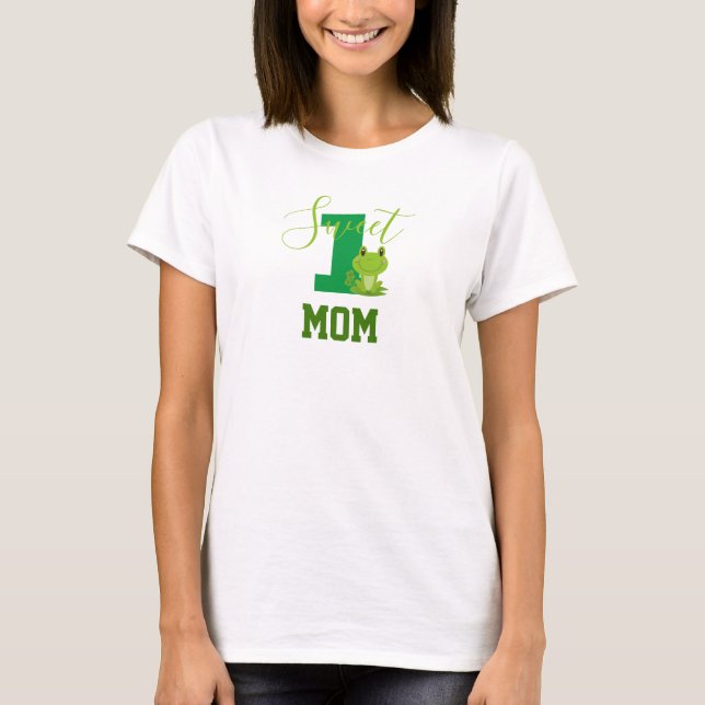 T-shirt Grenouille 1er anniversaire famille mère de la fêt (Devant)