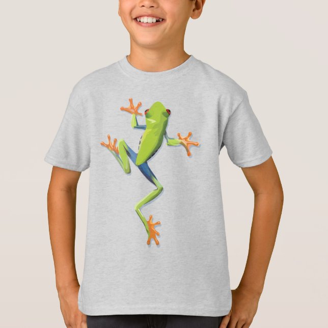 T-shirt grenouille à arbre Amphibien vert (Devant)