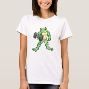 T-shirt Grenouille à Bodybuilding avec Dumbbell