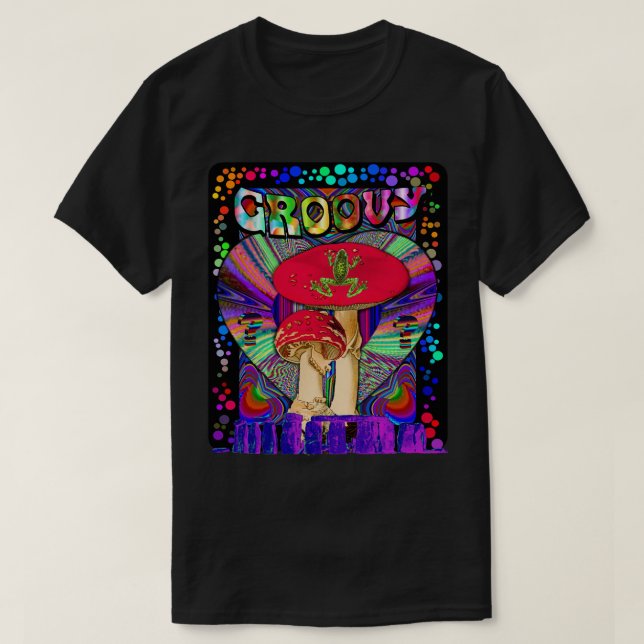T-shirt Grenouille à champignons magiques psychédélique di (Design devant)