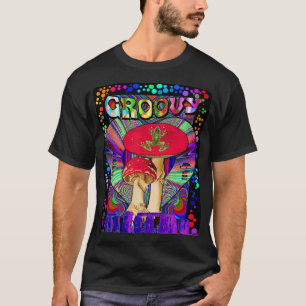 T-shirt Grenouille à champignons magiques psychédélique di