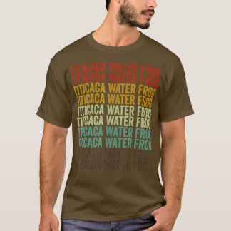 T-shirt Grenouille à eau Titicaca Amphibian Retro 1