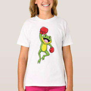 T-shirt Grenouille à la boîte avec gants de boxe