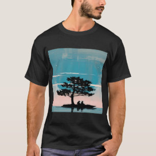 T-shirt Grenouille à la pêche avec canne à pêche