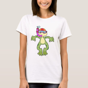 T-shirt Grenouille à la plongée avec tuba