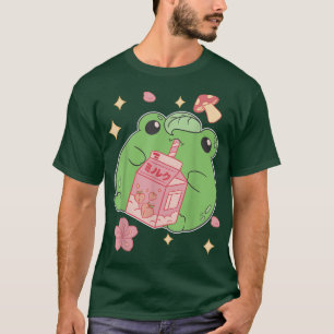 T-shirt Grenouille Anime Lait Boire Pêche Sweet Japon Grap