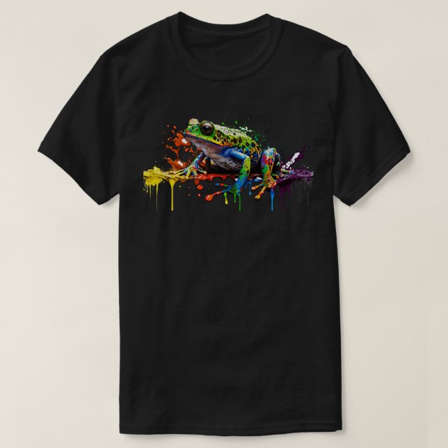 T-shirt Grenouille arc-en-ciel (Design devant)