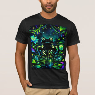 T-shirt Grenouille au Clair de Lune dans un Jardin