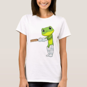 T-shirt Grenouille au cricket avec chauve-souris de cricke