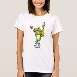 T-shirt Grenouille au cricket avec chauve-souris de cricke