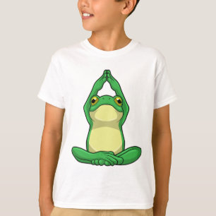 T-shirt Grenouille au yoga en jambe croisée